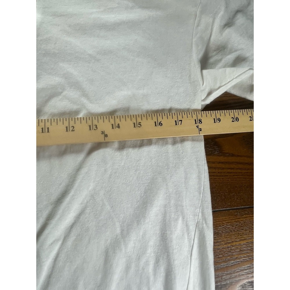 Vintage '70s Perro White Henley T Shirt Medium Blank Tee Made In USA - Picture 5 of 9